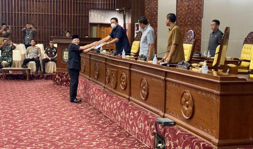 DPRD Provinsi Bengkulu menggelar Rapat Paripurna dengan agenda menerima Penyampaian Gubernur Bengkulu Rohidin Mersyah terkait laporan Pertanggungjawaban (LKPJ) dirinya sebagai Gubernur Bengkulu tahun anggaran 2022.