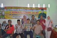 Anggota DPRD Provinsi Bengkulu Komisi III H. Herwin Suberhani SH.MH melaksanakan Reses masa persidangan ke I tahun 2023 di Desa Pasar Pino Kecamatan Pino Raya Bengkulu Selatan Foto/Dok