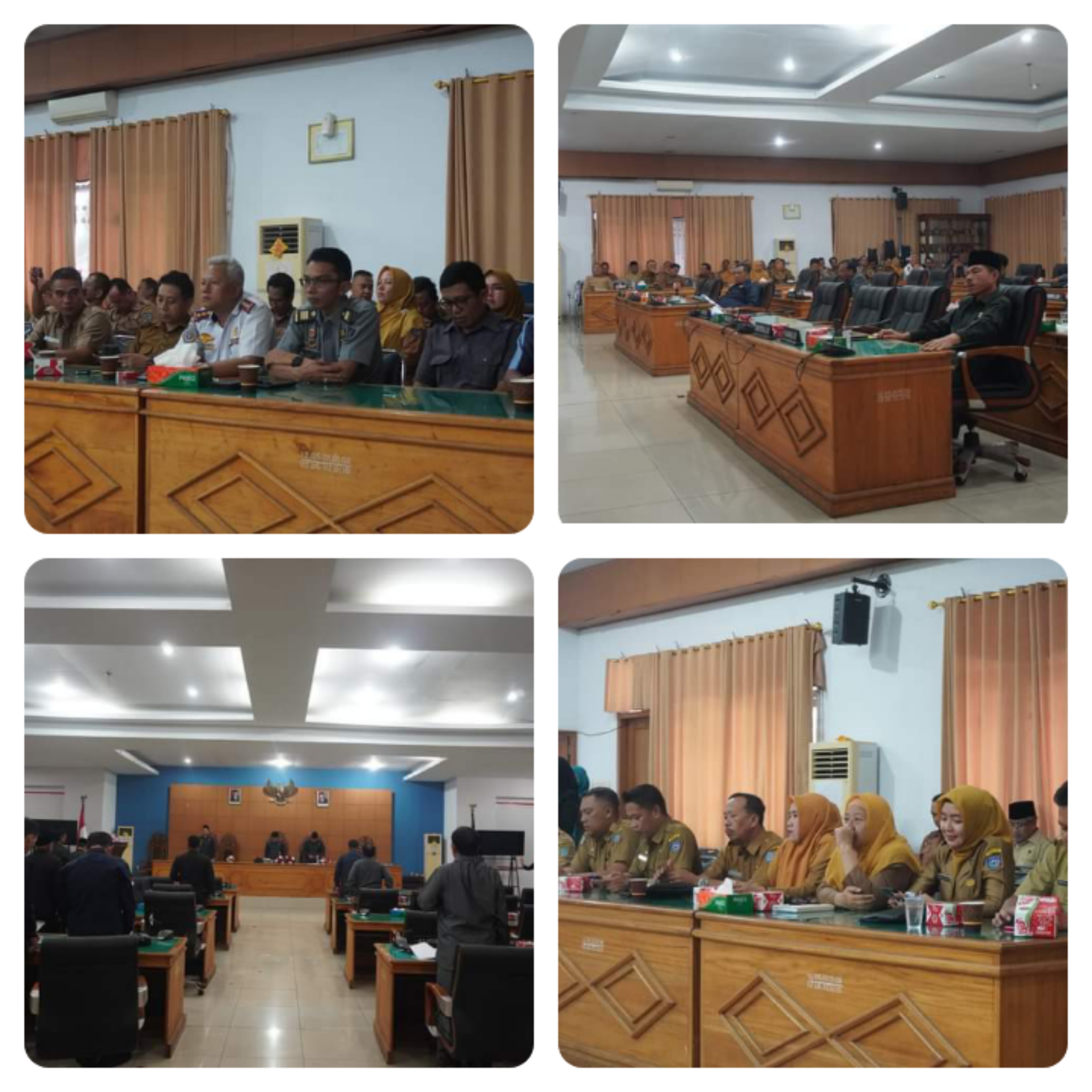 Peserta rapat penyampaian fraksi fraksi terhadap 2 Raperda perubahan