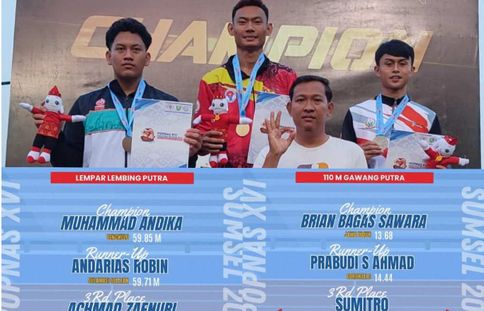 Atlet Bengkulu Berhasil Mengukir Prestasi Dalam Ajang Popnas 2023 Di Sumatera Selatan