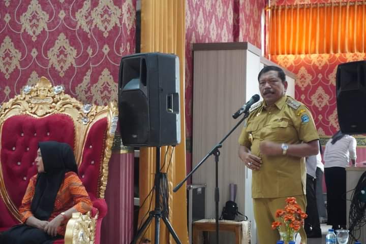 Bupati Bengkulu Utara Ir mian saat menyampaikan sambutan