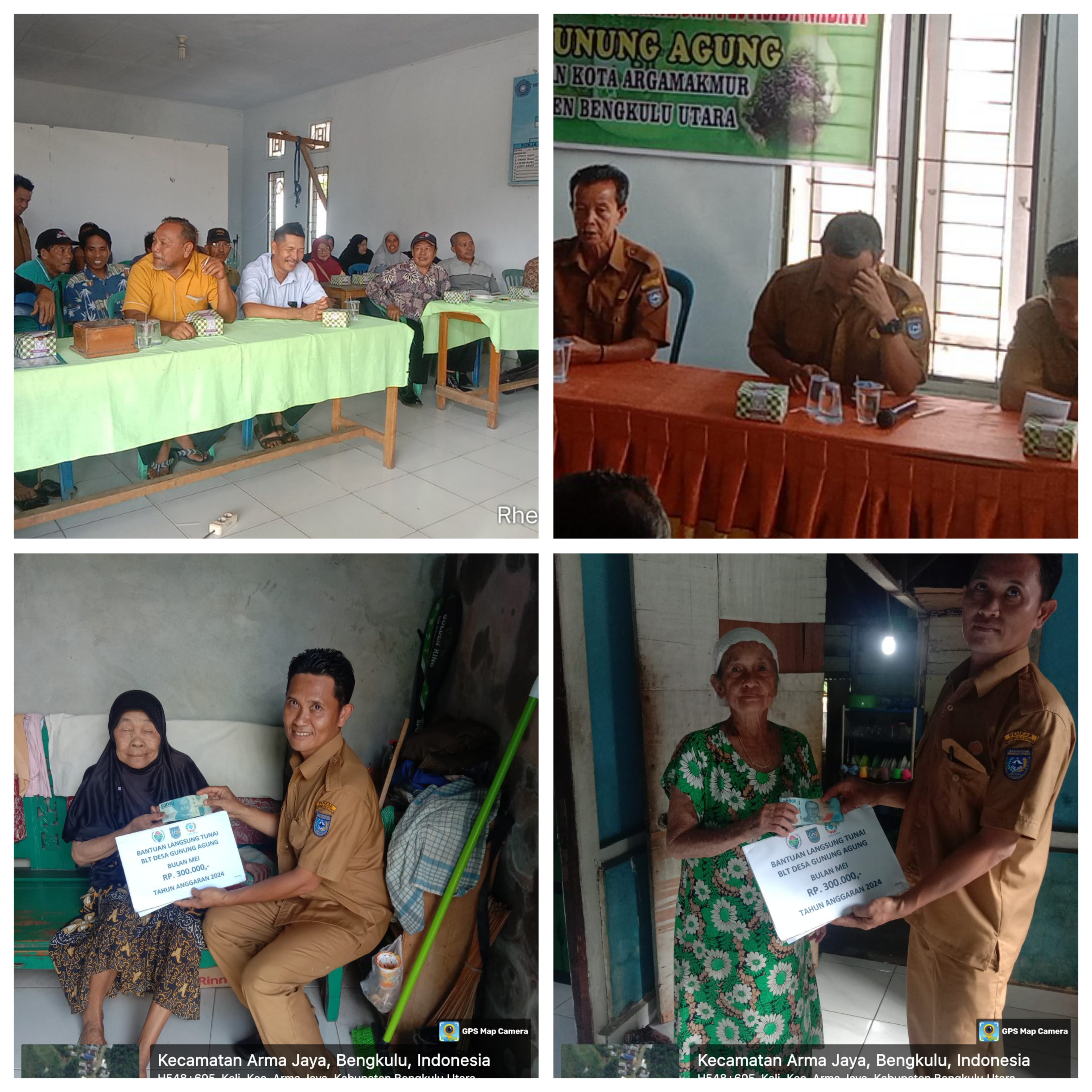 Pelatiahan di bidang pemberdayaan masyrakat, serta pembagian BLT dd tahp 5, secara door to door