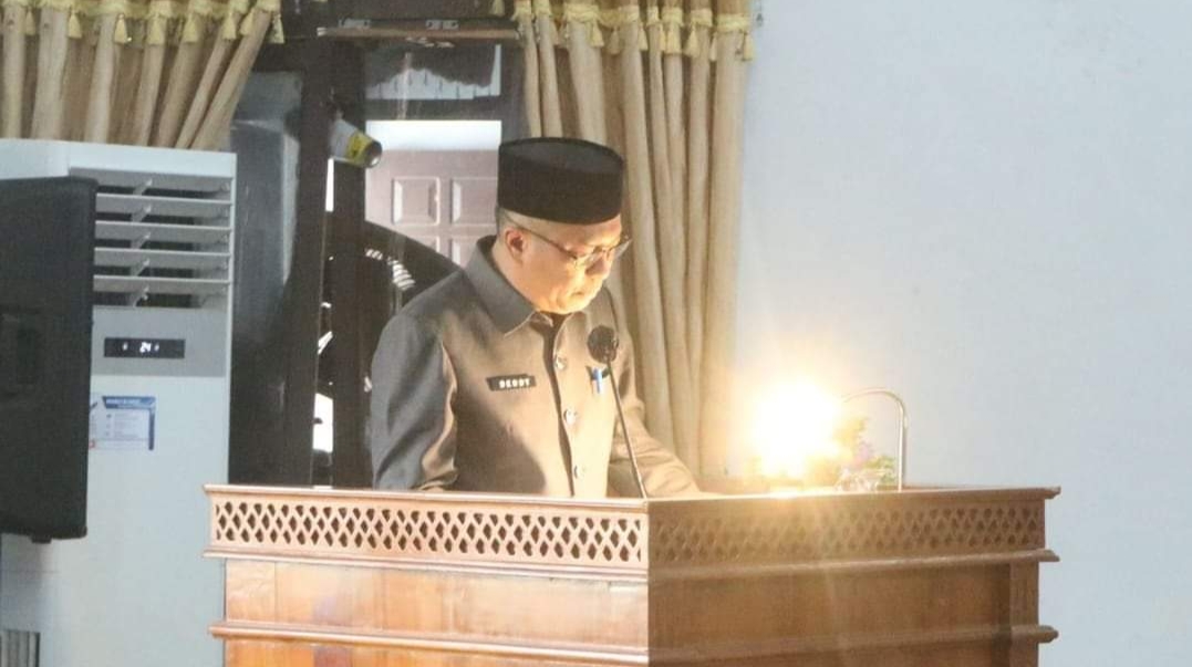 Setwan DPRD Seluma Dedi Ramdhani saat menyampaikan nota kesepakatan tentang KUA-PPAS tahun 2024