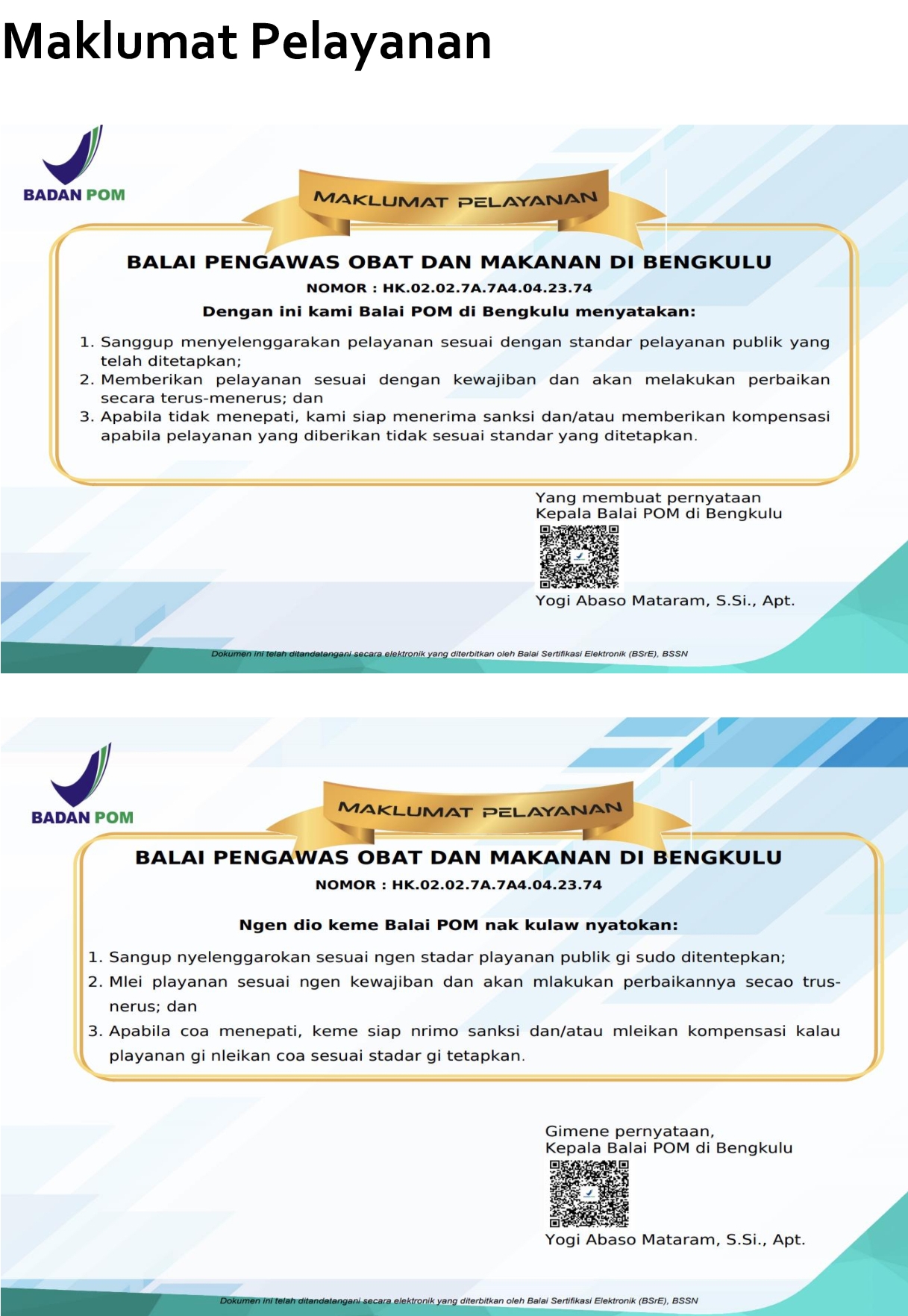 BPOM Bengkulu 