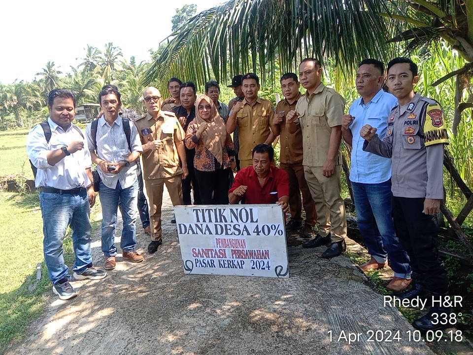 Titik nol kegiatan sanitasi desa pasar kerkap