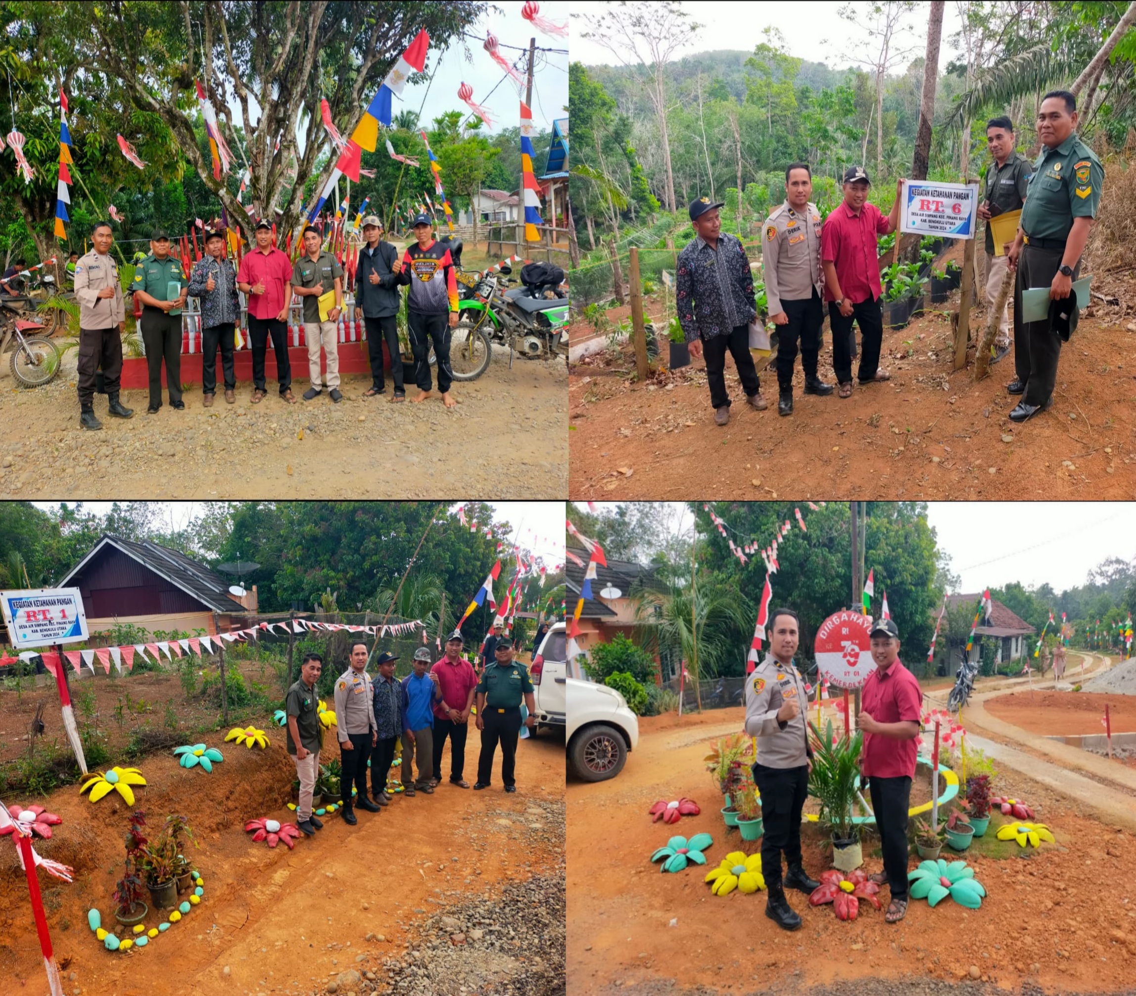Lomba kebersihan lingkungan antar RT desa air simpang, dalam rangka memperingati HUT RI ke 79