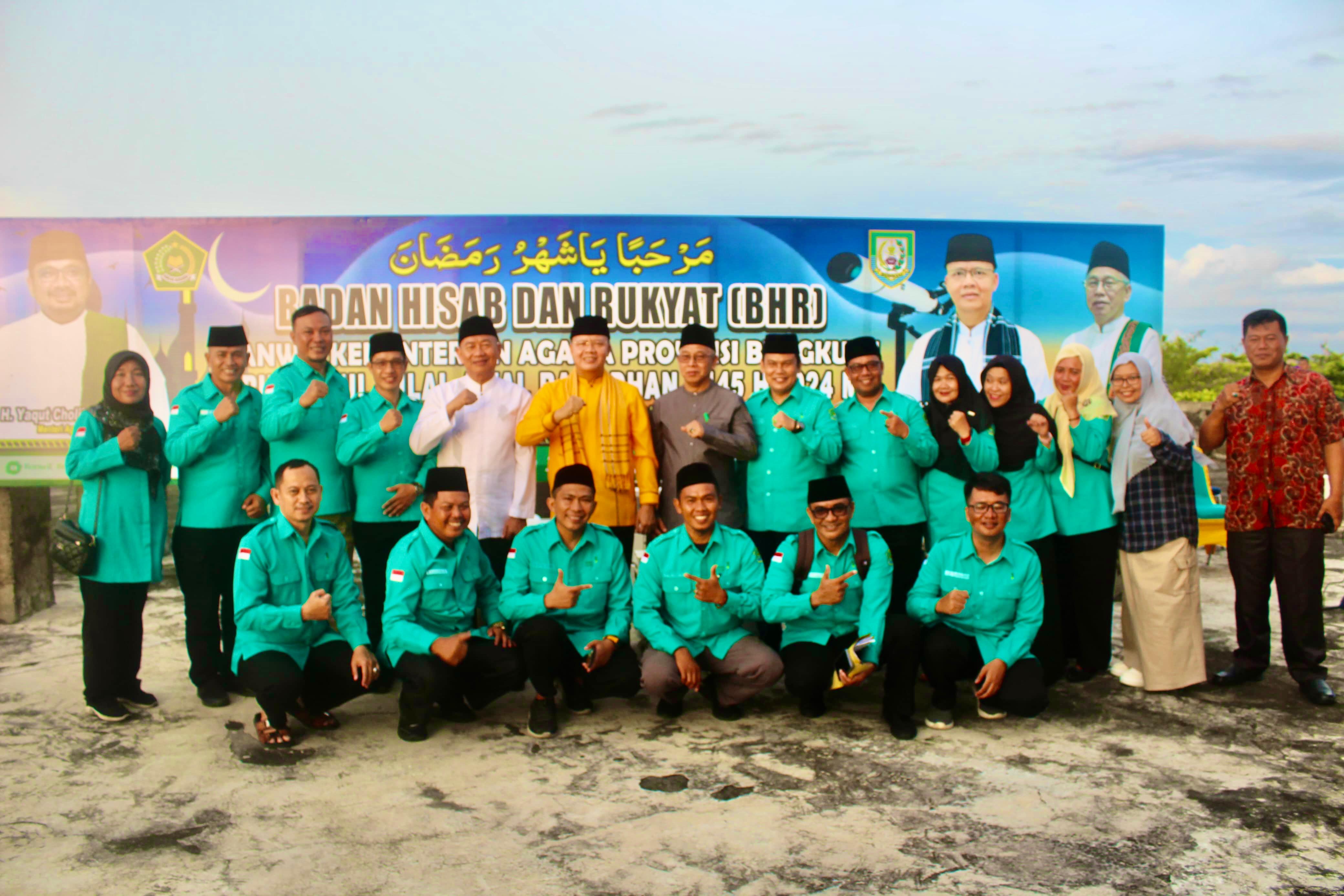 Tim Kemenag Bengkulu Bersama Gubernur Melihat Rukyatul hilal