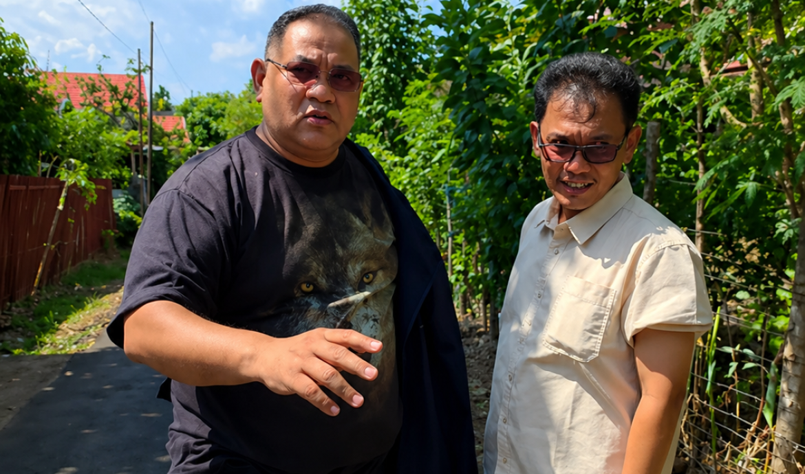 Ketum JMSI, Teguh Santosa bersama Rahimandani saat meninjau TKP penembakan di Jl Kinal Baru, Pematang Gubernur. 