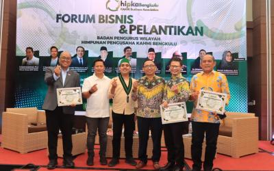 Forum Diskusi Bisnis bertema Akselerasi Investasi dan Penguatan Ekosistem Bisnis Bengkulu, yang digelar di Hotel Santika Bengkulu, Sabtu (1/8/2026). 