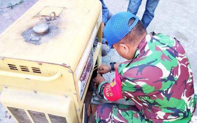 Semangat gotong royong yang membakar pelaksanaan TNI Manunggal Membangun Desa (TMMD) ke- 129 di Bojonegoro kembali menunjukkan tajinya di Desa Kesongo, Kecamatan Kedungadem, Jum’at (24/7/2026).
