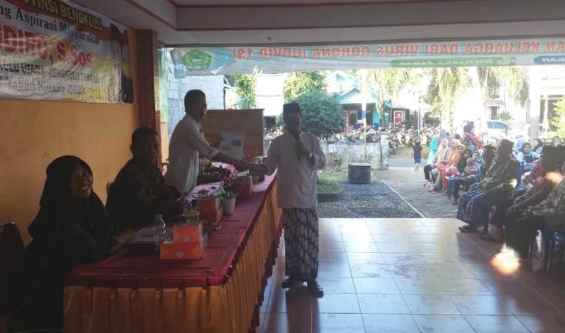 Anggota DPRD Provinsi Bengkulu Raharjo Sudiro, S. Sos saat menggelar Reses Masa Sidang Ke II Tahun Sidang 2023 di Dapil II Bengkulu Utara-Bengkulu Tengah, pada 02-03 Agustus 2023, Foto: Dok