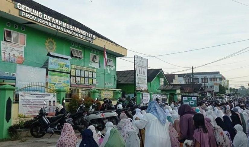suasan jamaah solt idul fitri warga muhammadiyah pangkalpinang