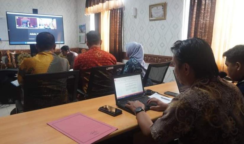Acara Vidcon di Ruang Rapat BKAD, Kamis (21/09/2023)