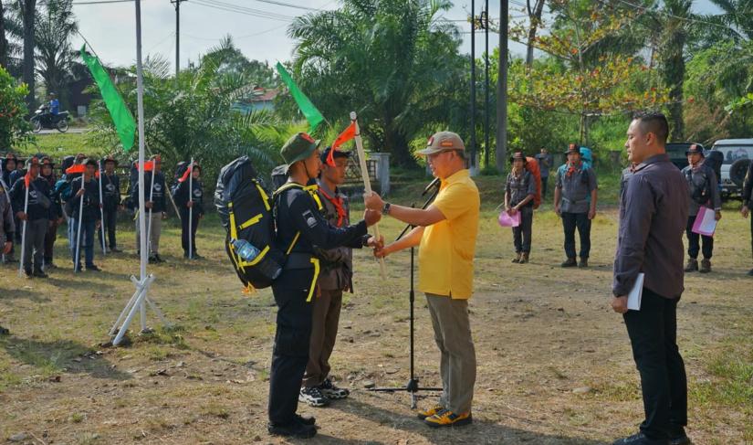 Pelepasan Peserta Pendidikan Karakter Dasar Enterpreneur KabaHill Center Bengkulu di Sebakul Kota Bengkulu, Jumat (25/8/23).
