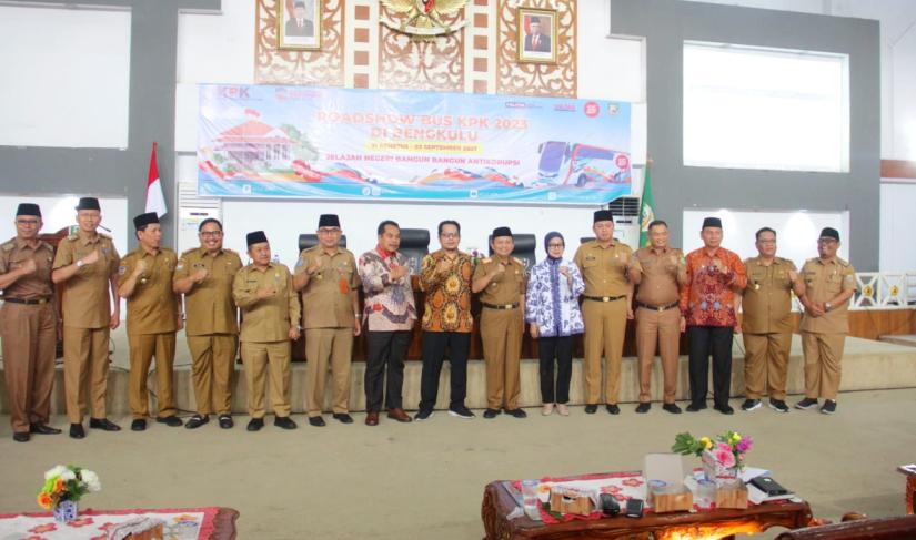 Sosialisasi pencegahan korupsi di Lingkup Pemprov Bengkulu, Selasa (29/8/23).
