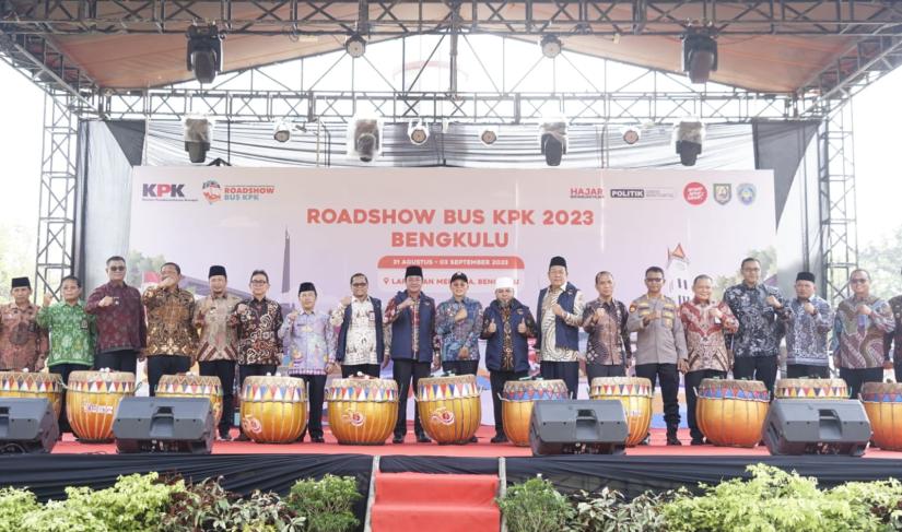 Pembukaan Roadshow Bus KPK di Provinsi Bengkulu, Kamis (31/8/23).