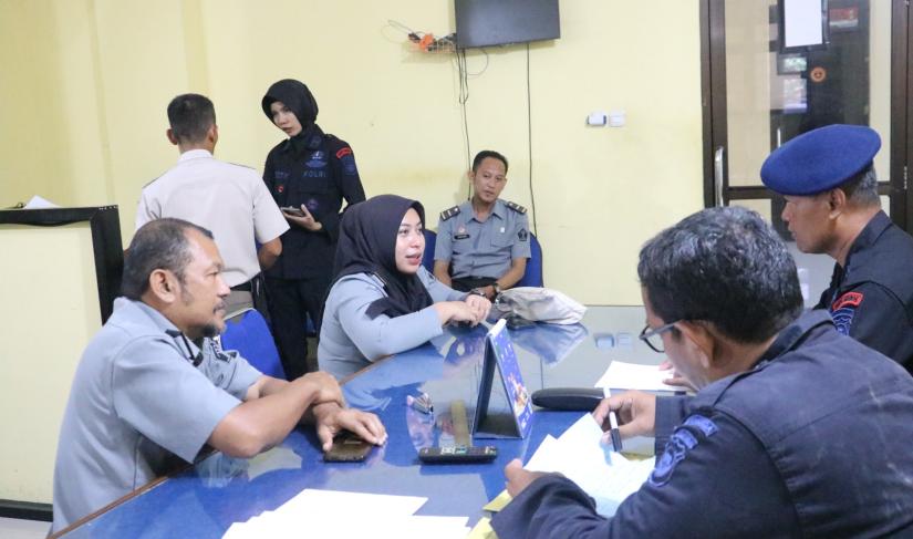 Koordinasi antara Kanwil Kemenkumham Bengkulu dengan Brimobda.