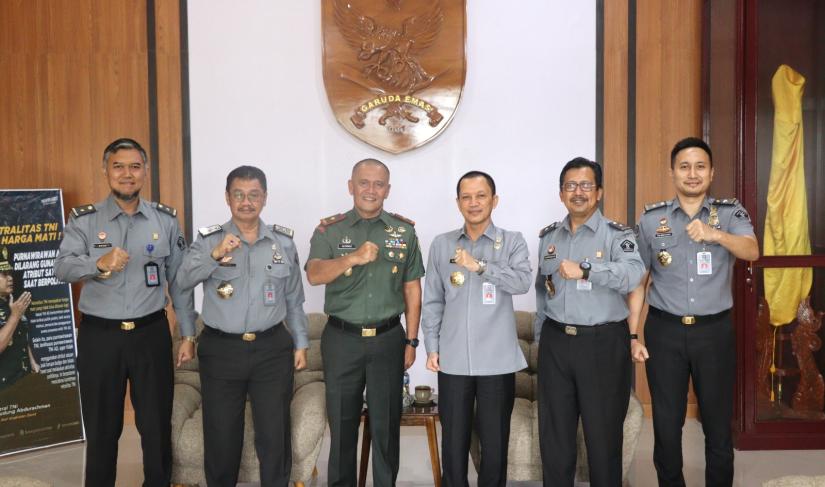 Kakanwil Kemenkumham Bengkulu Kunjungi Korem 041/Gamas.
