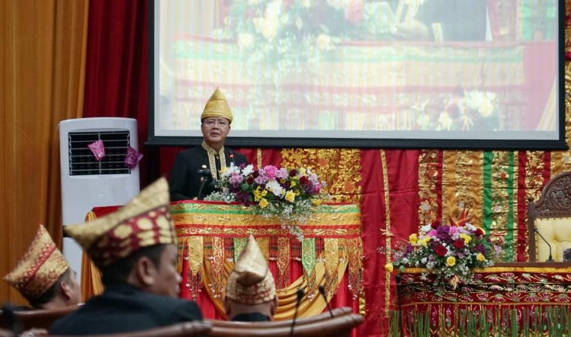 Rapat Paripurna Istimewa HUT Provinsi Bengkulu ke 55 di DPRD Provinsi Bengkulu, Sabtu (18/11/23).