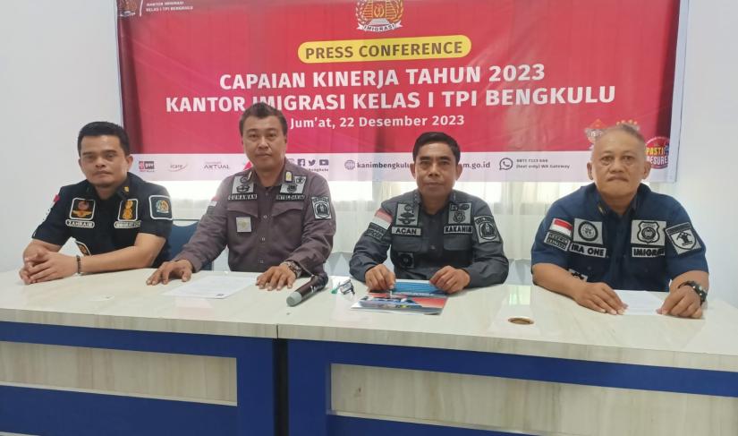 Jumpa Pers Kantor Imigrasi Bengkulu.