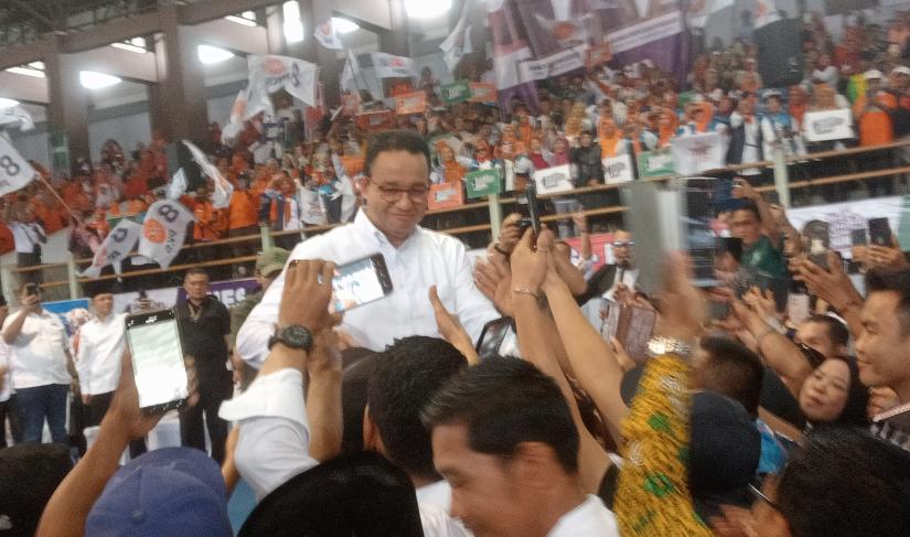Kampanye Anies Baswedan di Bengkulu.