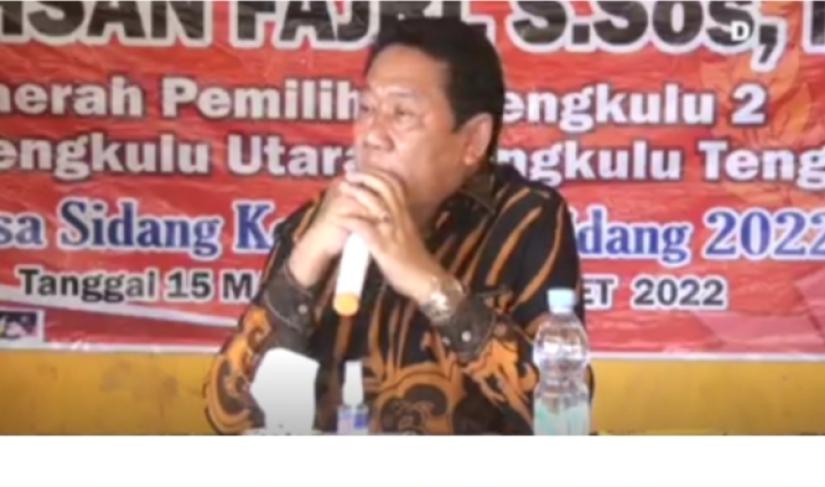 Ketua DPRD Bengkulu Ihsan Fajri