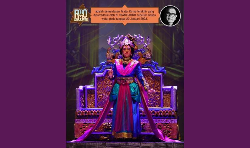 Pentas Seni Lakon Roro Jonggrang Teater Koma di Benteng Marlborough, besok.