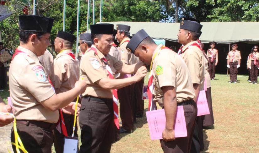  Lomba Tingkat Regu Pramuka Penggalang IV tahun 2023 di Kwarda 07 Bengkulu, Minggu (13/3).