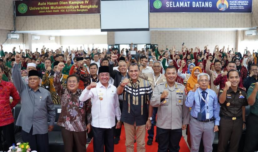  'Kumham Goes To Campus' di kampus Universitas Muhammadiyah Bengkulu pada 15 Maret 2023 