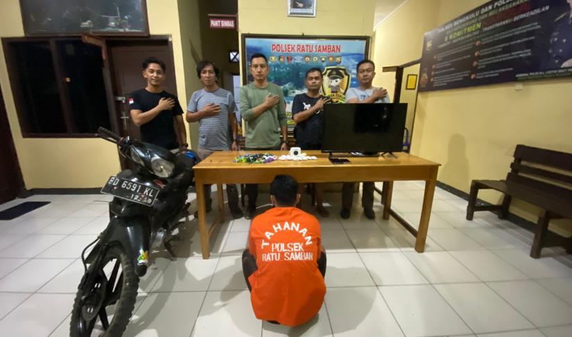 Bobol Counter di Basuki Rahmat,  Warga Benteng Diringkus Polsek Ratu Samban, Minggu 916 April 2023/Foto: Polda Bengkulu/