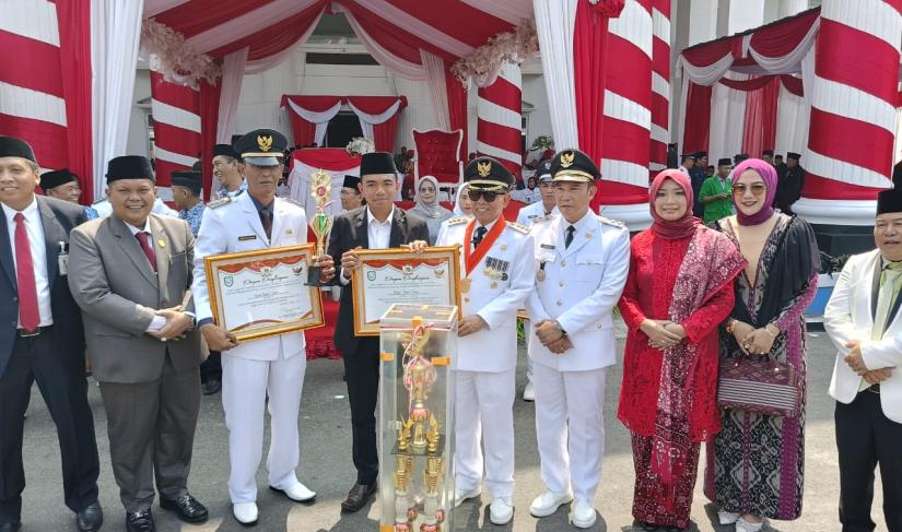  Memperingati Hari Ulang Tahun kemerdekaan Republik Indonesia ke-78. di halaman Kantor Pemkab Kepahiang, pada Kamis (17/8/2023)