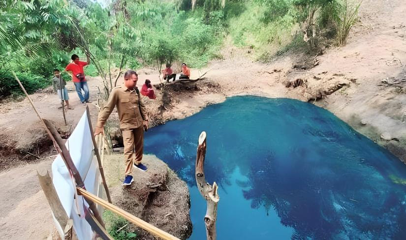 Lokasi Telaga Biru di Bengkulu Tengah.