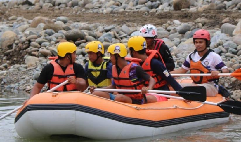 Destinasi Arung Jeram Desa Lubuk Bangko.