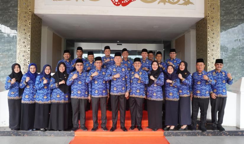 Foto bersama usai Upacara HUT KORPRI di Pemprov Bengkulu.