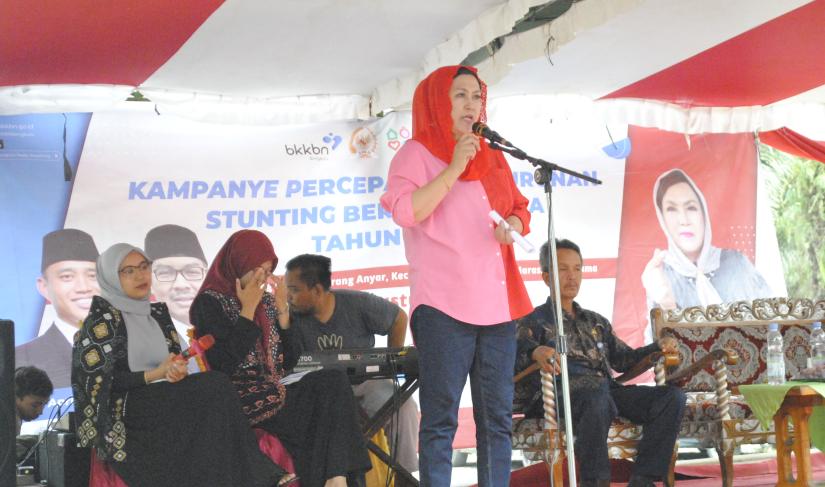 Sosialisasi pencegahan stunting di Desa Karang Anyar Seluma, Jumat (25/8/23).