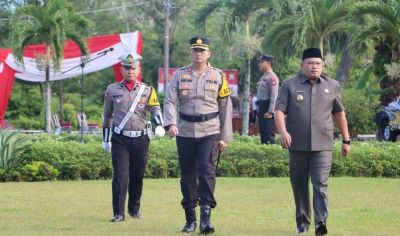 Apel pasukan Operasi Ketupat Polres Seluma Tahun 2023, Senin, 17 April 2023, Foto: Dok