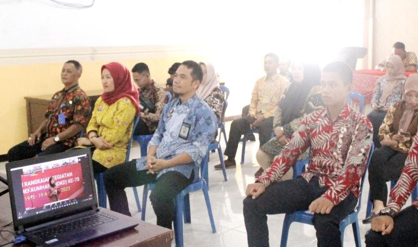 ASN Bapas Bengkulu mengikuti pembukaan rangkaian kegiatan Hari Lahir HDKD ke 78 dan Doa Kemenkumham untuk Negeri tahun 2023, Jumat (7/7/23).