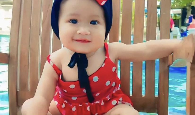 Potret lucu Aleena Naura Ahmada bayi lucu dan menggemaskan. (Doc:red123)