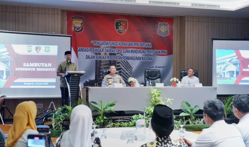 Gubernur Rohidin Hadiri Kegiatan Pembinaan Peningkatan Kemampuan Bagi Penyidik Polri dan PPNS