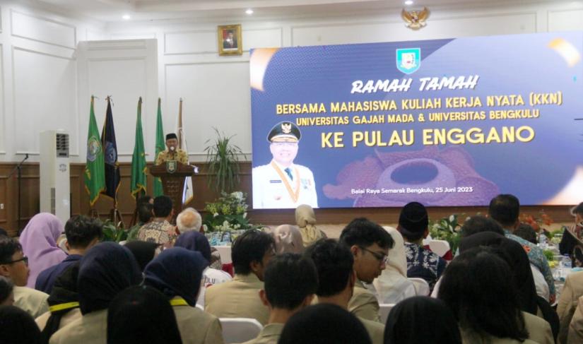Ramah Tamah Mahasiswa KKN UGM dan UNIB di Balai Raya Semarak Bengkulu, Minggu, 25 Juni 2023. Foto/Dok
