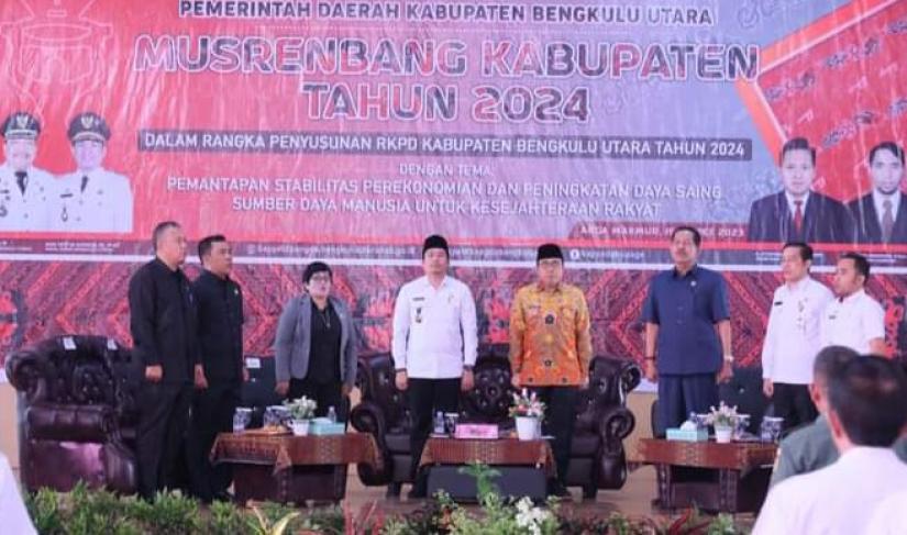 Ketua Komisi IIIDPRD Prov Bengkulu Menghadiri Musrenbang Bengkulu Utara Tahun 2024
