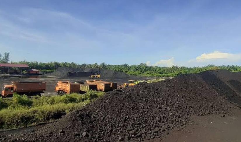 Stockpile Batu Bara di Bengkulu.
