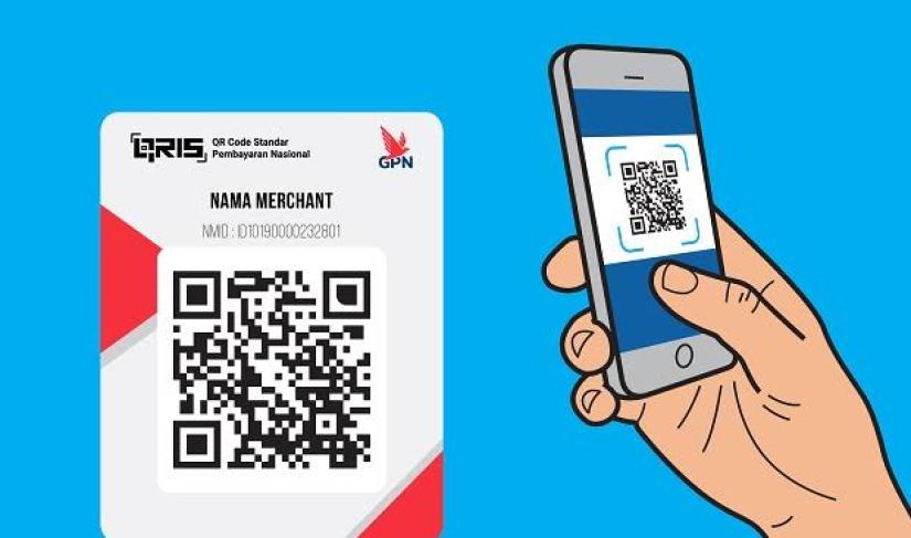 Ilustrasi penggunaan QRIS.