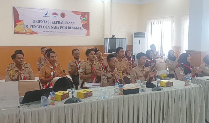 Orientasi Kepramukaan Pengelola Saka POM Kota Bengkulu. (Foto : Yusuf/Penarafflesia.com).