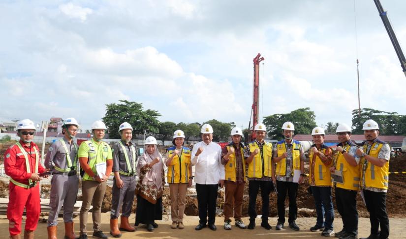 Bupati BU Sambut Kunker Staf Ahli Menteri Bidang Keterpaduan Pembangunan untuk Percepatan pembangunan Pasar Purwodadi / Poto Redy penarafflesia.com