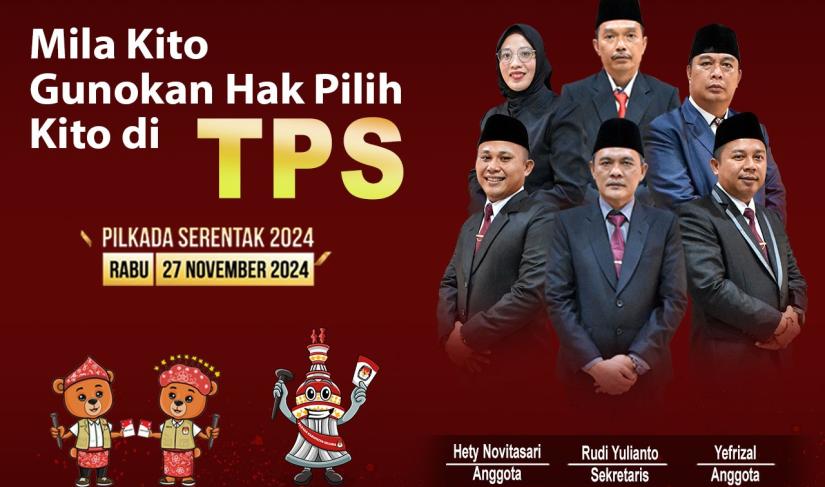 Poto ajakan kpunseluma untuk menggunakan hak pilihnya di pilkada 27 November 2024 