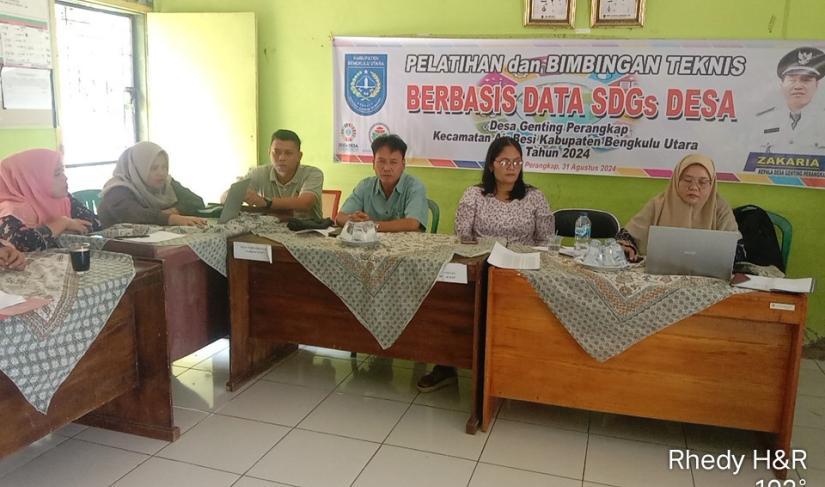Pelatihan dan Bimbingan teknis Berbasis Data SDGs Desa Genting Perangkap."Redy Penarafflesia.com"
