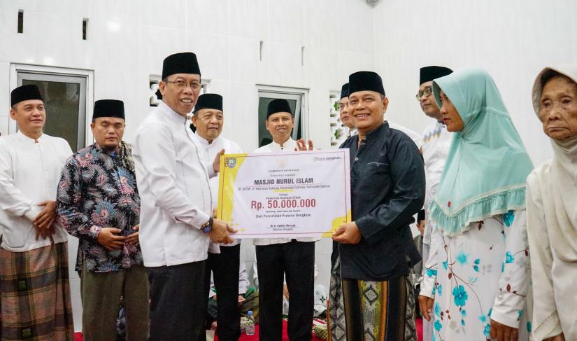 Masjid Nurul Islam Seluma Terima Hibah Pemprov Bengkulu