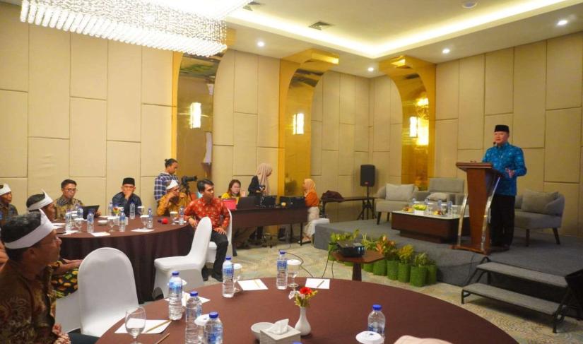 Workshop Konsolidasi Percepatan Pengakuan Masyarakat Hukum Adat Enggano yang digelar di Hotel Two K Azana, Selasa (21/5).