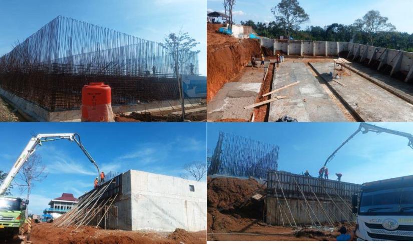 Tampak Pembangunan IPA dan Jaringan Pipa SPAM Kobema Capai Progres 50% di Bengkulu Foto/Dok: Agus